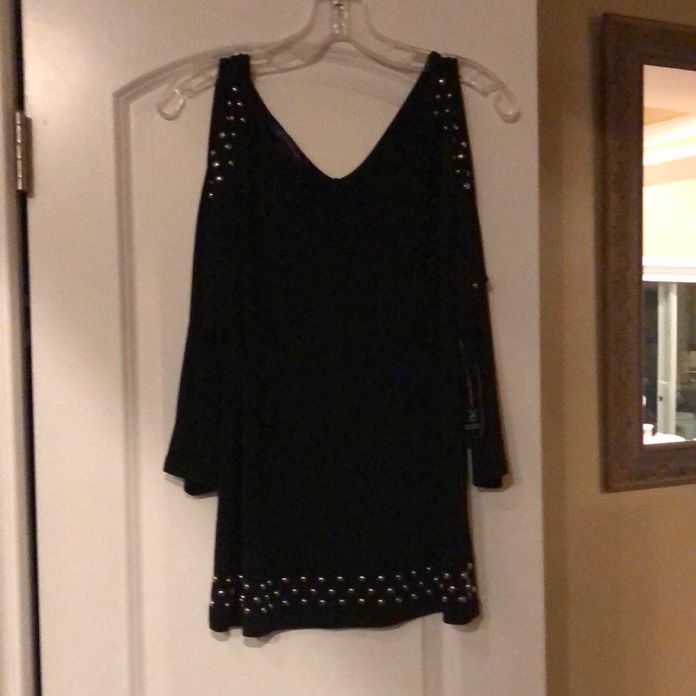 INC Large Black Cold shoulder top